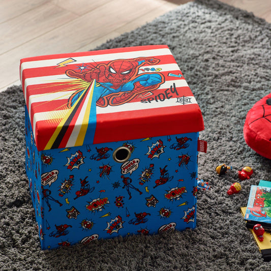 Marvel Spider Man Square Ottoman With Storage For Kids
