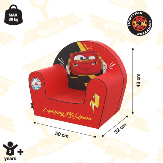 Disney Lightning McQueen Kids Character Foam Armchair