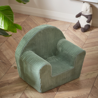 Kids Armchair with Removable Washable Cover | Lightweight Foam Toddler Chair Ages 3-6 | Reading & Playroom Furniture (Sage Green)
