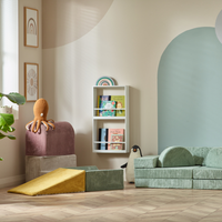 10-Piece Modular Play Sofa - Foam Building Blocks Transformable Kids Sofa | Sage Green