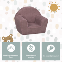 Kids Armchair with Removable Washable Cover | Lightweight Foam Toddler Chair Ages 3-6 | Reading & Playroom Furniture (Pink)
