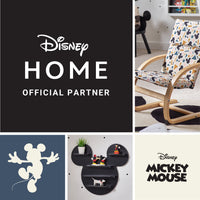 Disney Mickey Silhouette Print Square Ottoman With Storage For Kids