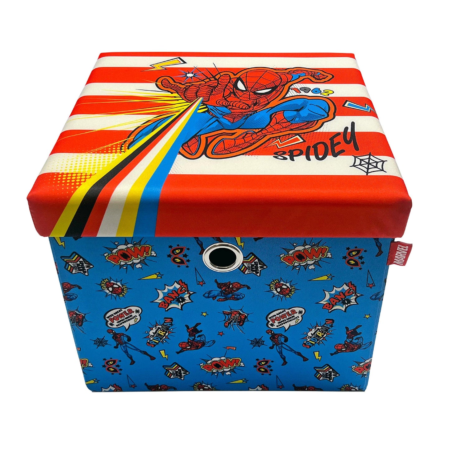 Marvel Spider Man Square Ottoman With Storage For Kids