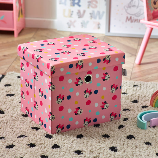 Disney Minnie Mouse Square Ottoman With Storage For Kids