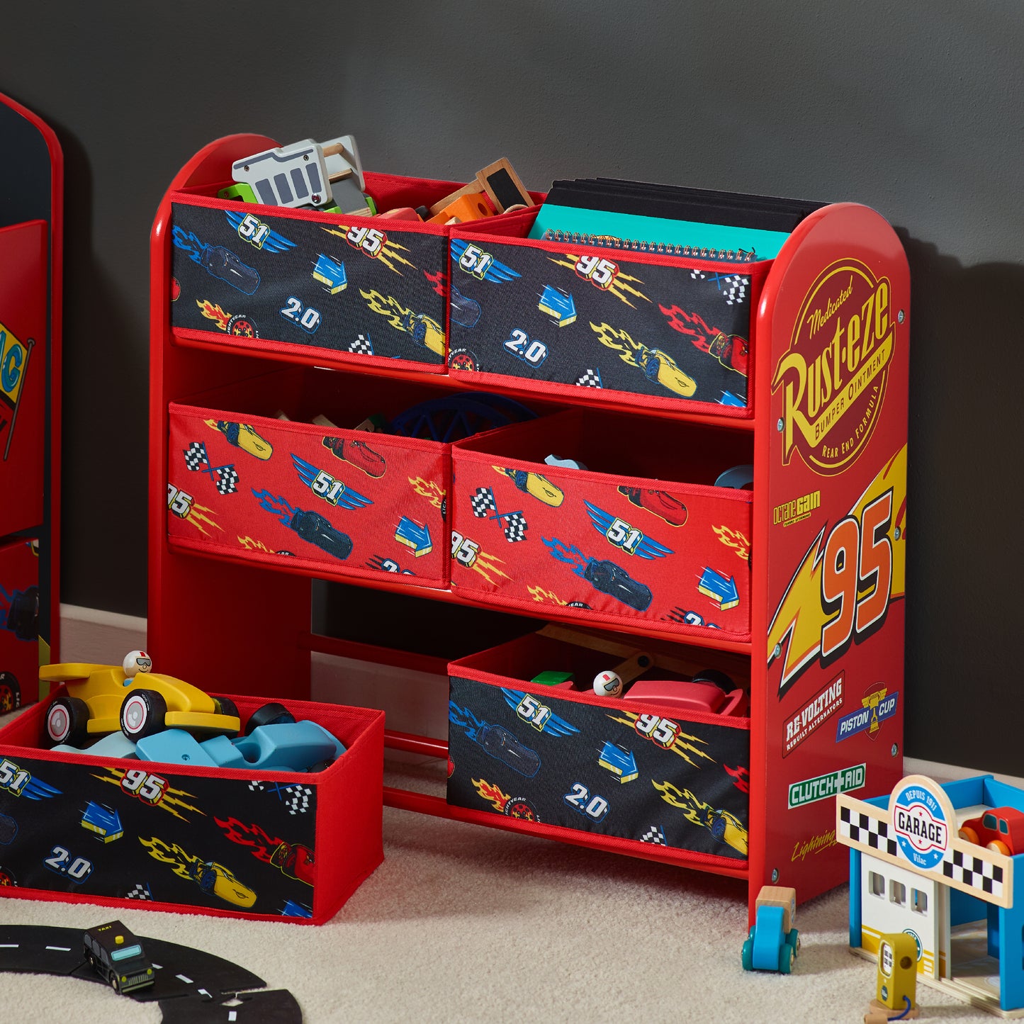 Disney Cars Lightning McQueen Toy Storage Unit