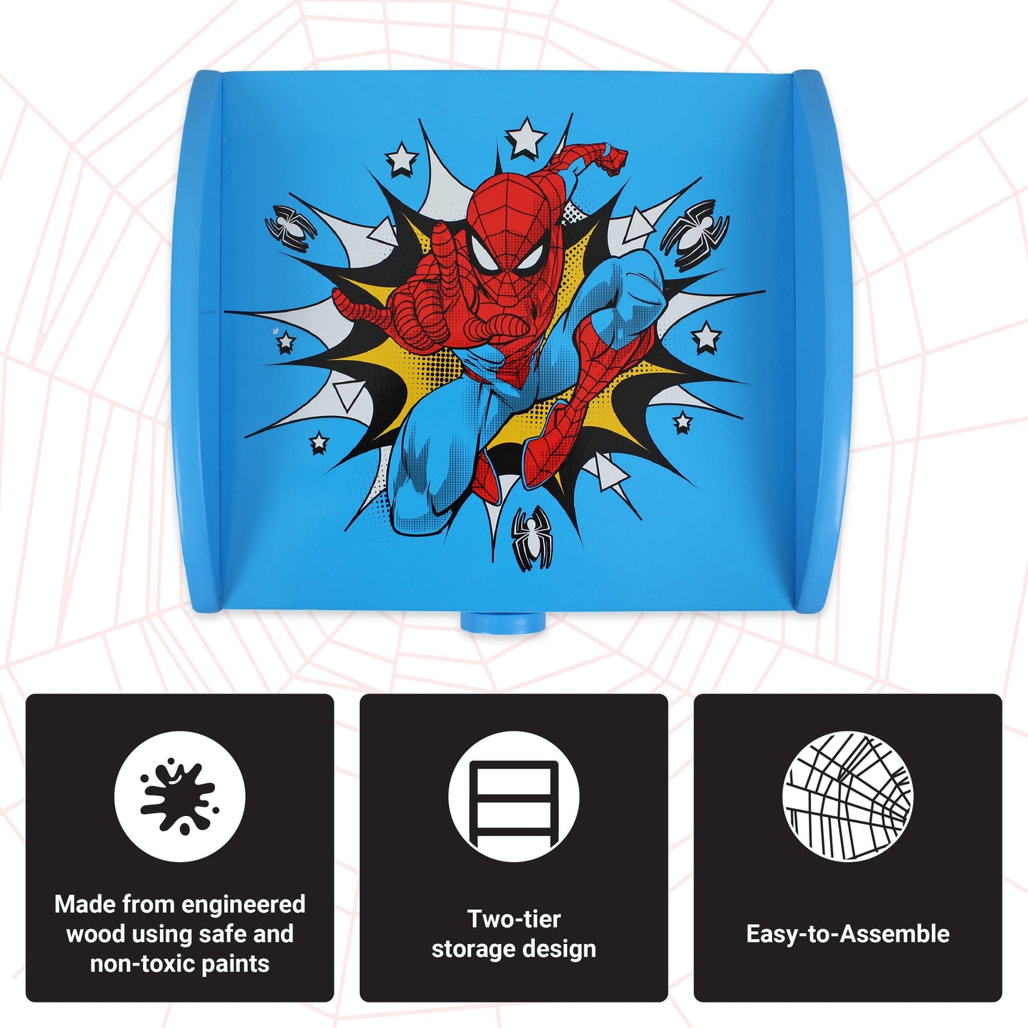 Disney Marvel Spider-Man Bedside Table for Kids