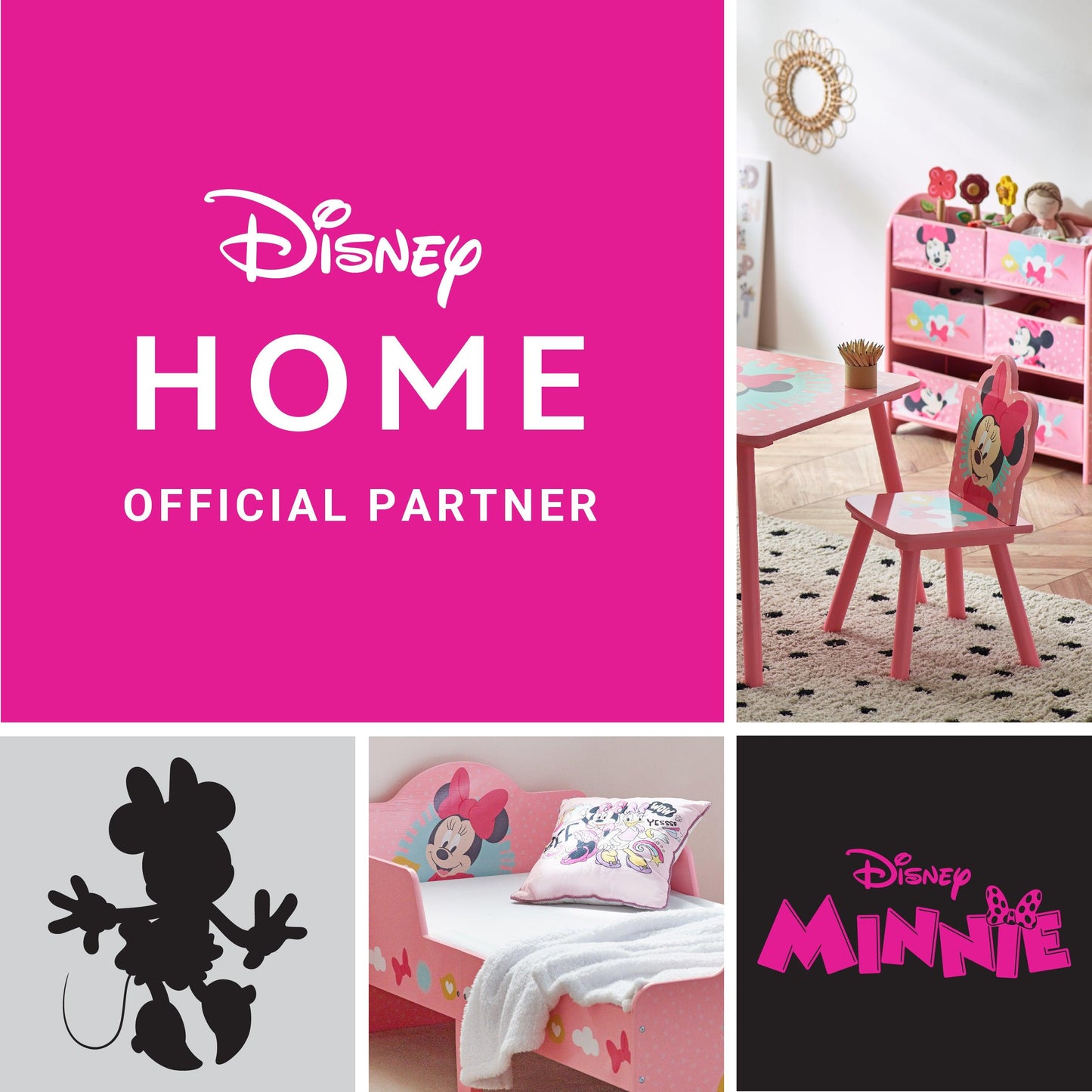 Disney Minnie Mouse Bedside Table for Kids