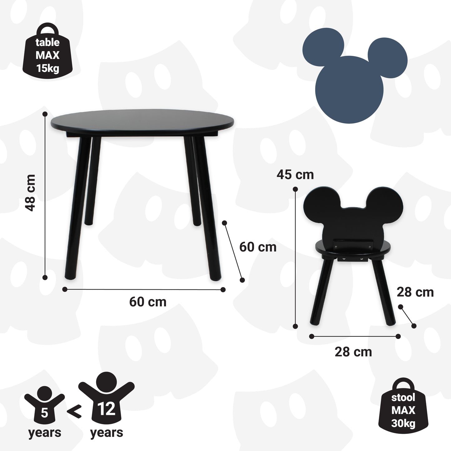 Disney Mickey Mouse Table and Chair Set