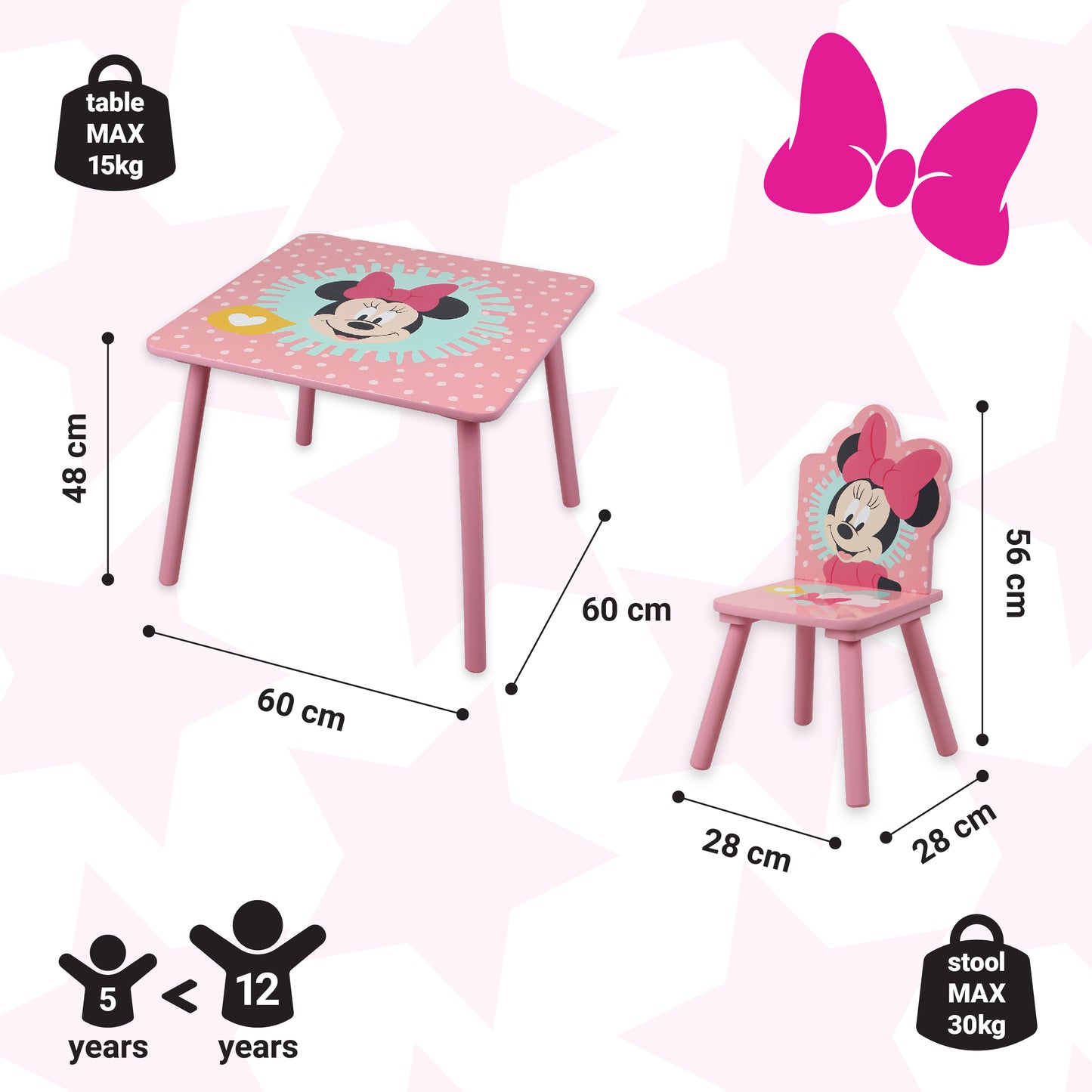 Disney Minnie Mouse Table and Chair Set
