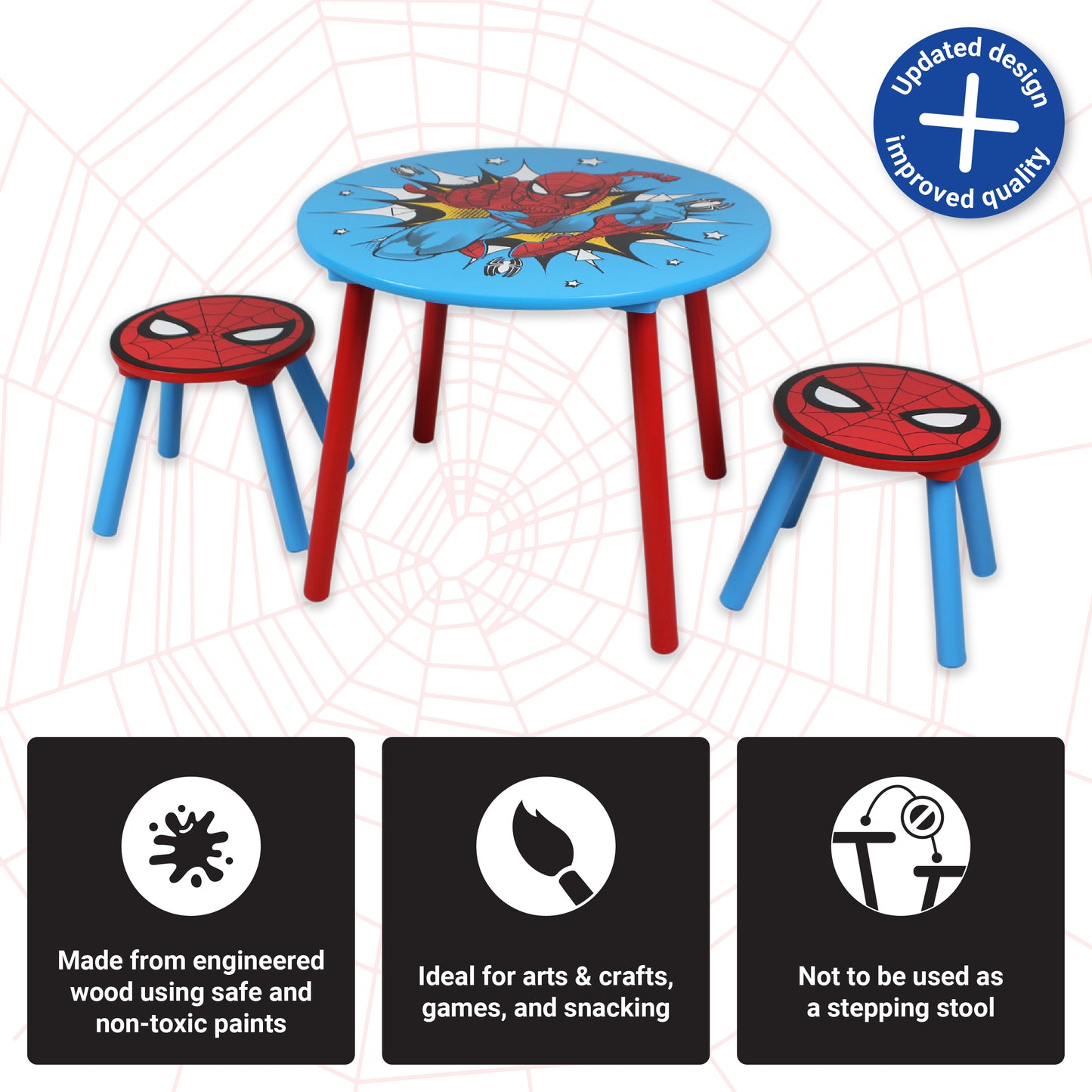 Marvel Spider-Man Table and Stool Set