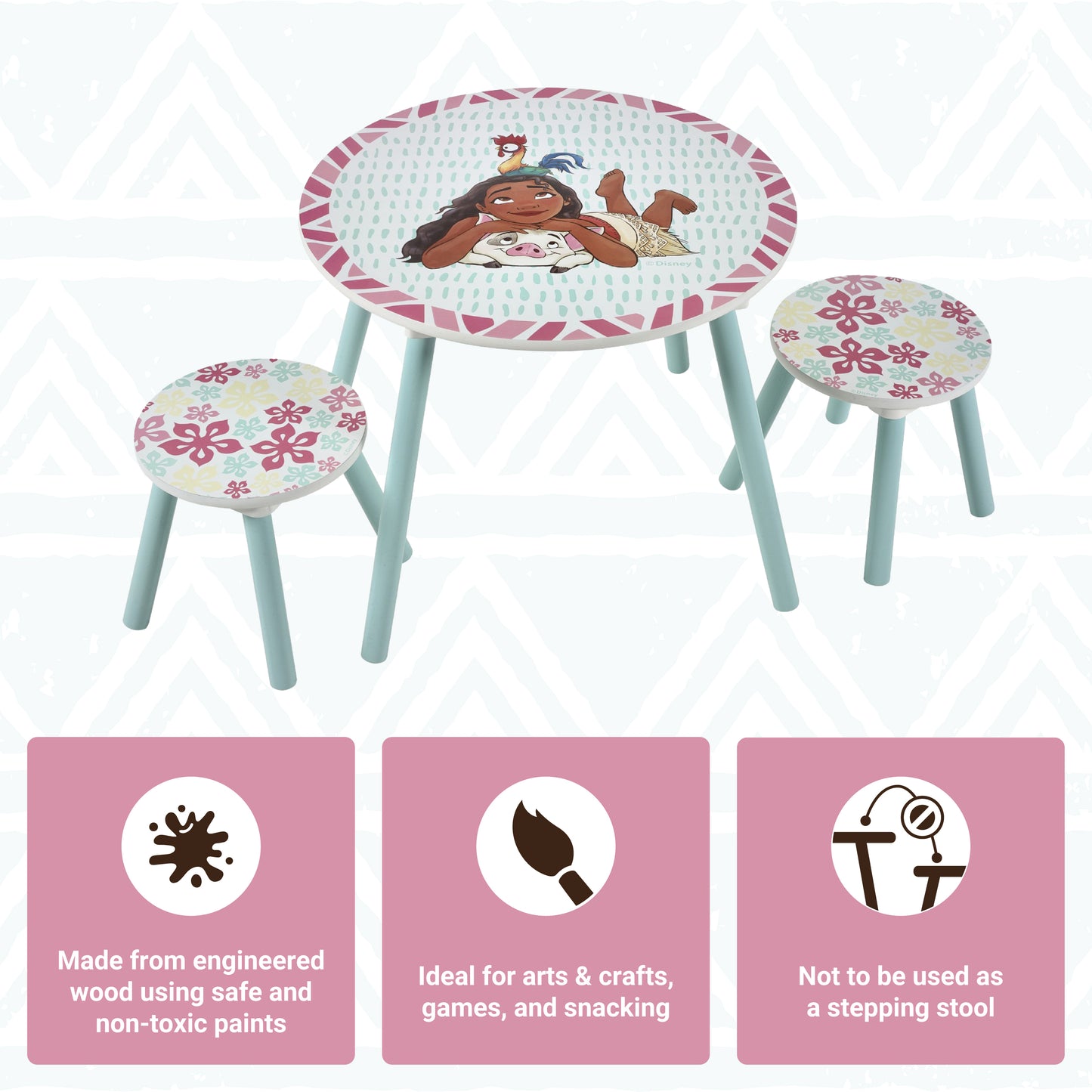 Disney Moana Table and Stool Set