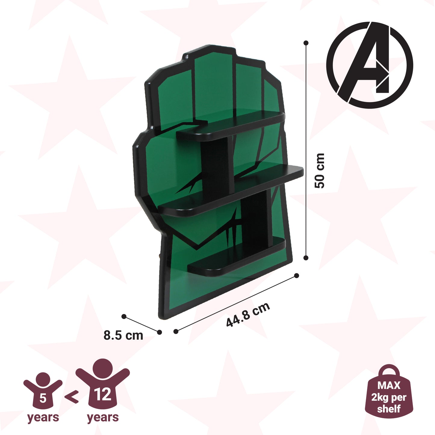 Marvel Avengers Hulk Decorative Wall Shelf