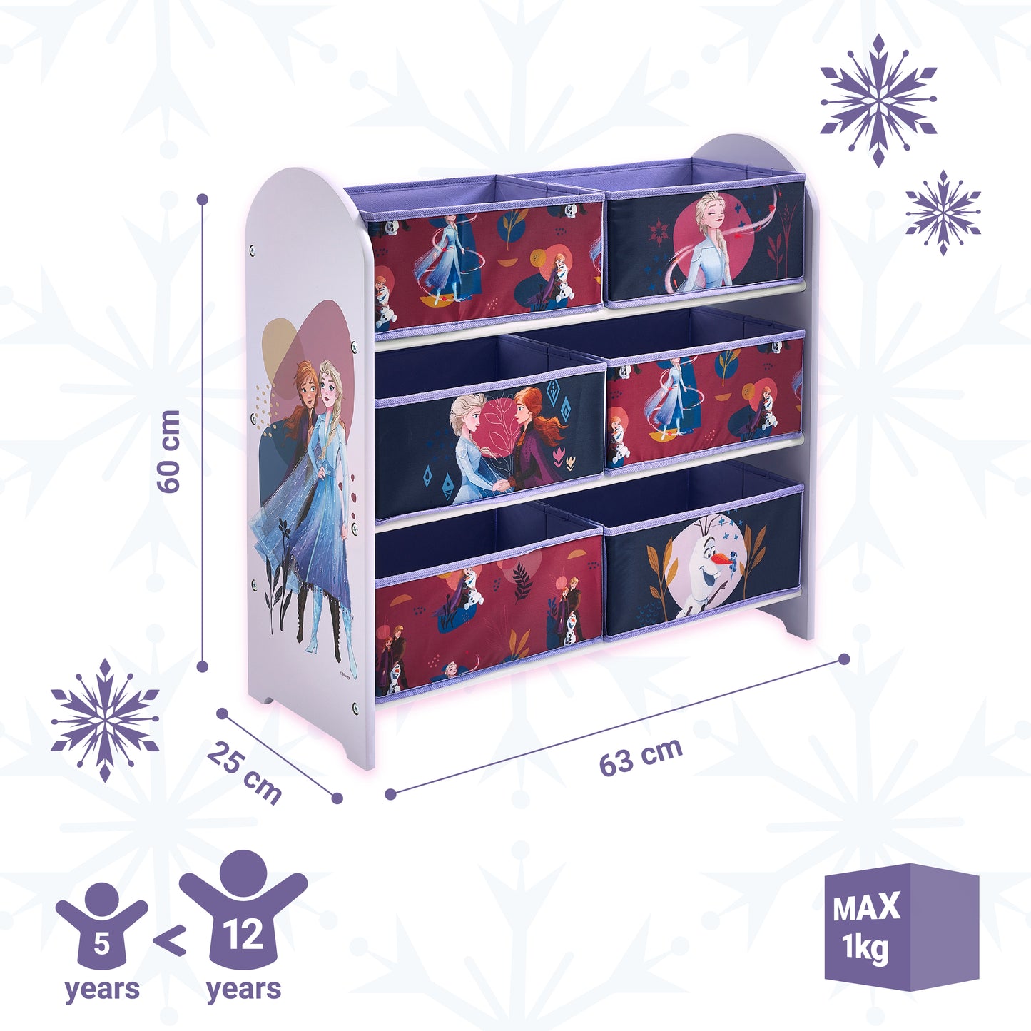 Disney Frozen Purple Toy Storage Unit