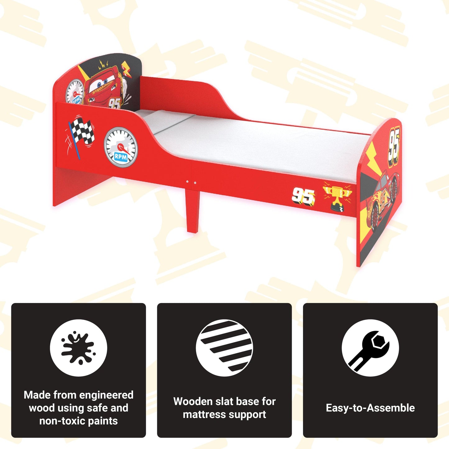 Disney Lightning Mcqueen Toddler Bed