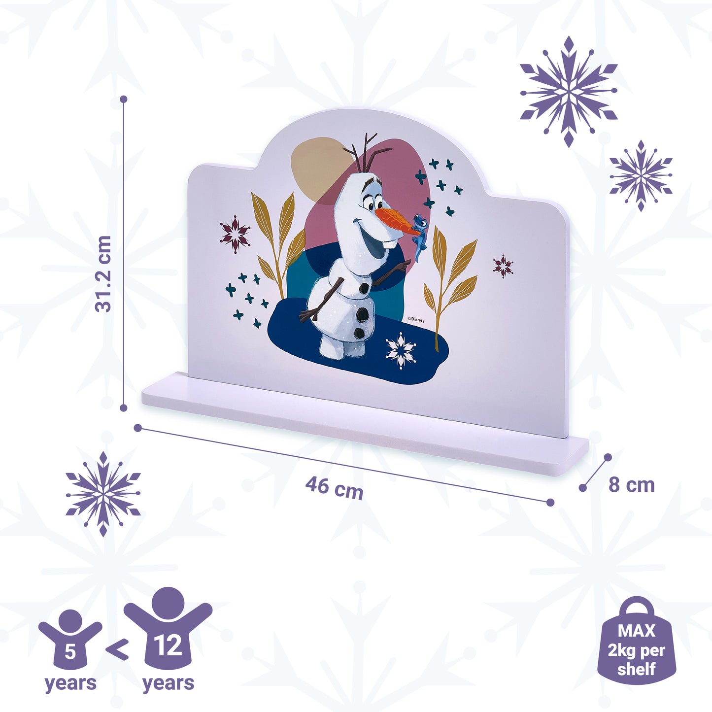 Disney Frozen Olaf Decorative Wall Shelf