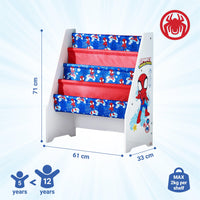 Marvel Spidey and His Amazing Friends Wooden Book Storage Rack