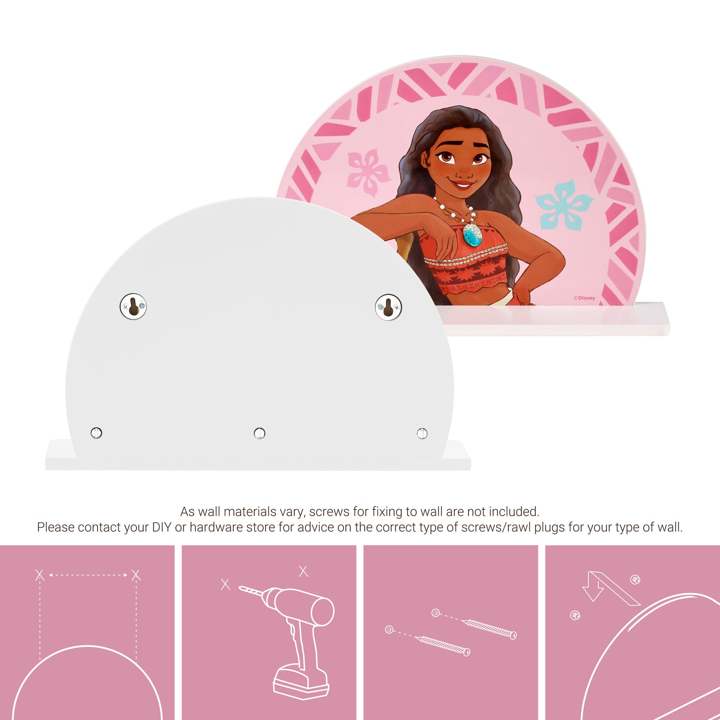 Disney Moana Decorative Wall Shelf