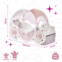 Disney Princess Carriage Toddler Bed with Canopy