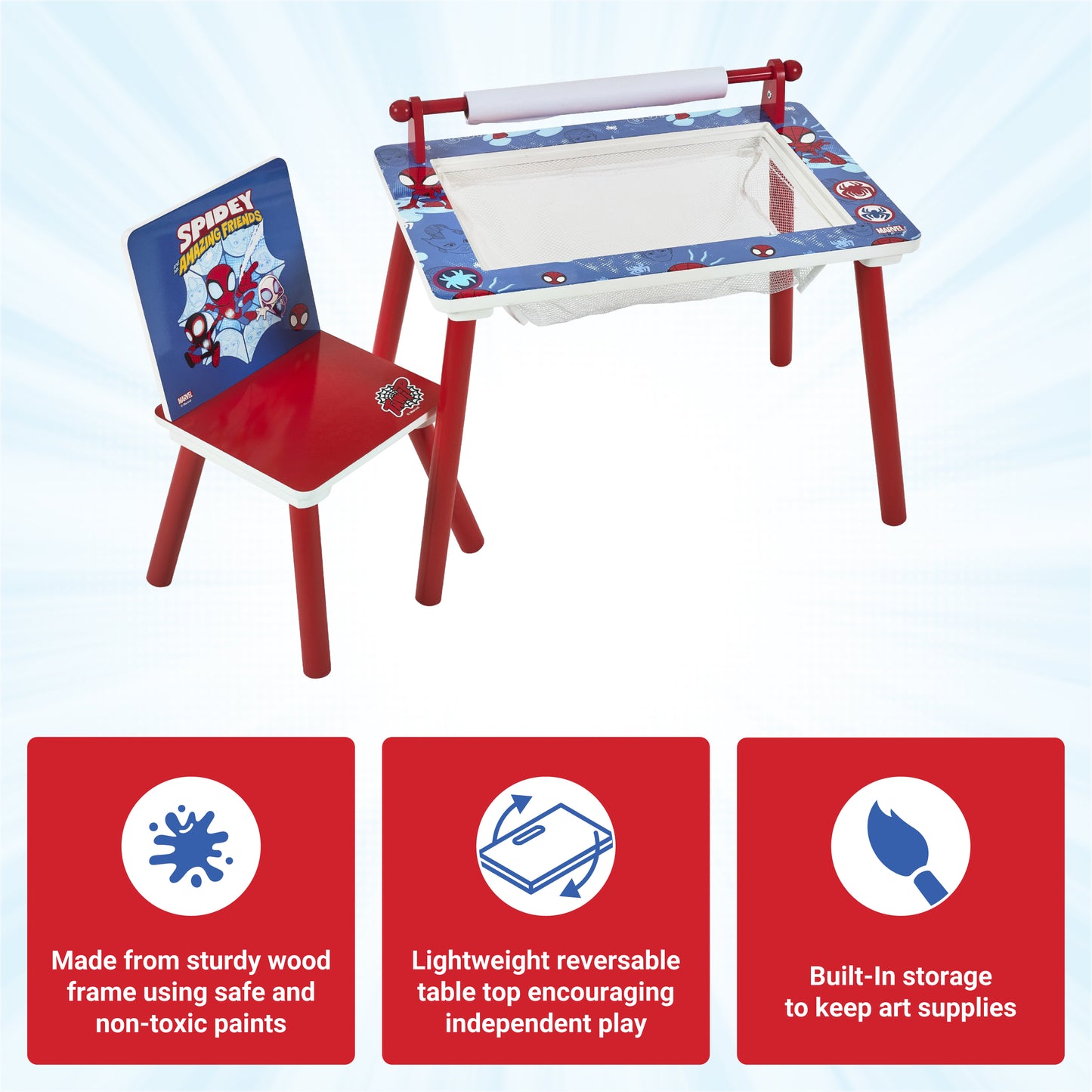 Marvel Spidey and His Amazing Friends Kids Table and Chair Set