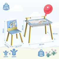 Bluey Kids Activity Desk & Toy Storage Bundle