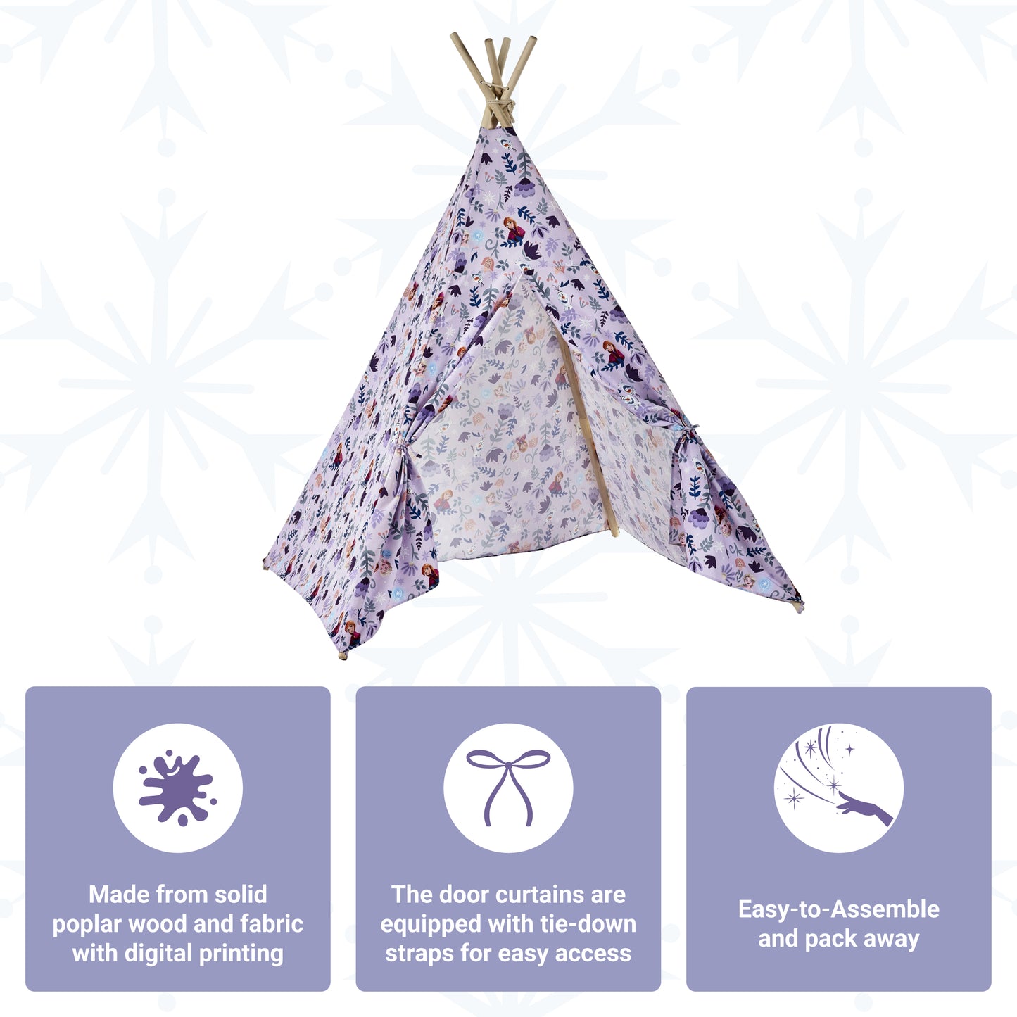 Disney Frozen Kids Teepee Tent with Carry Bag