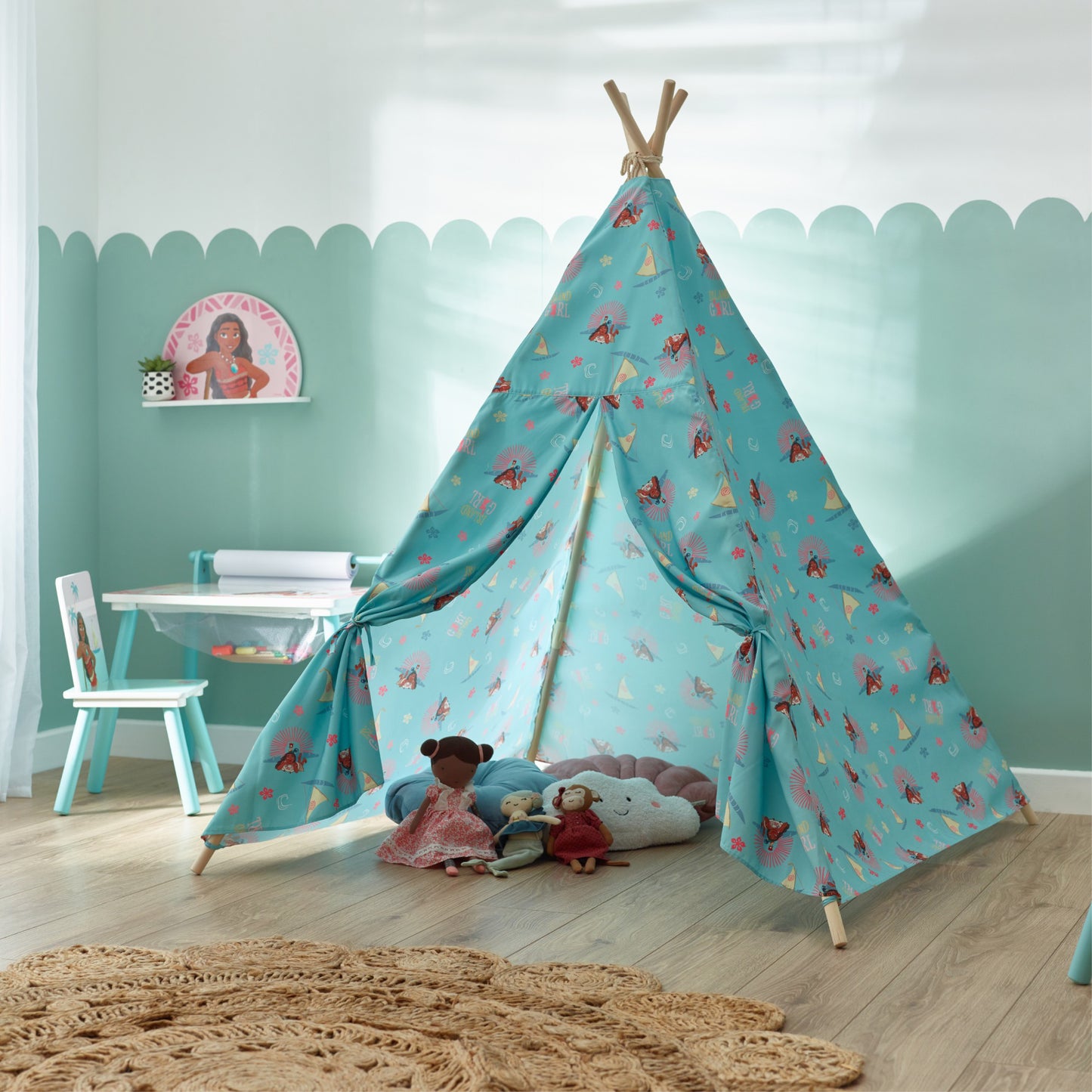 Disney Moana Kids Teepee Tent with Carry Bag