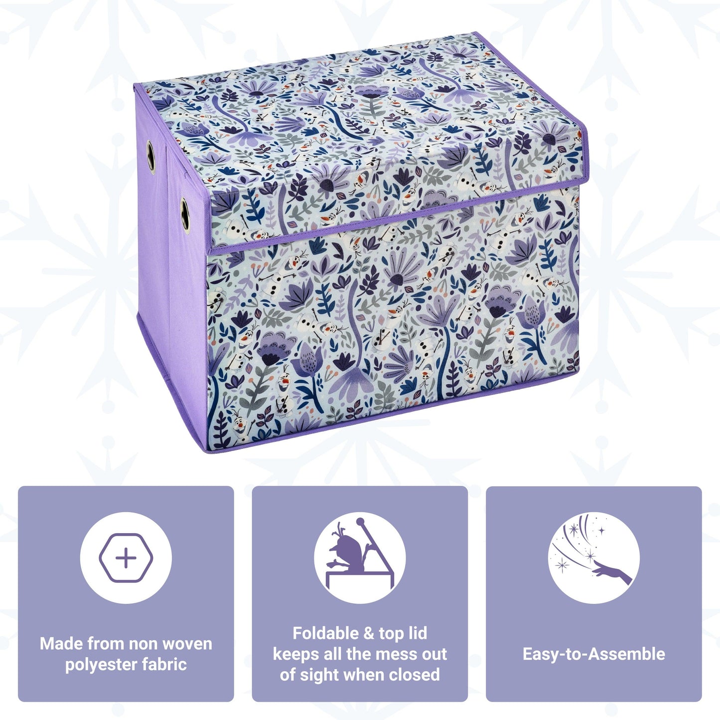 Disney Frozen Large Fabric Storage Box with Flip-Top Lid