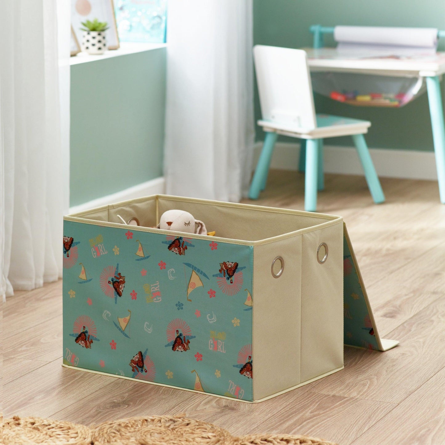 Disney Moana Large Fabric Storage Box with Flip-Top Lid