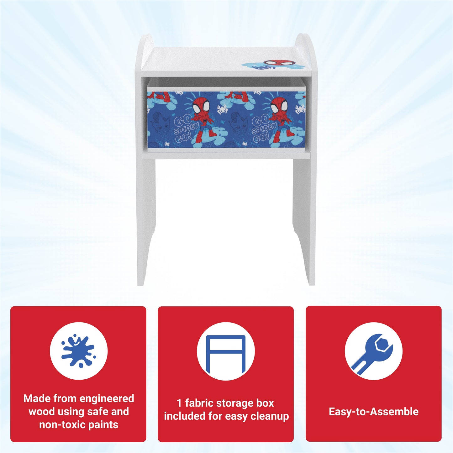 Marvel Spidey and His Amazing Friends Bedside Table