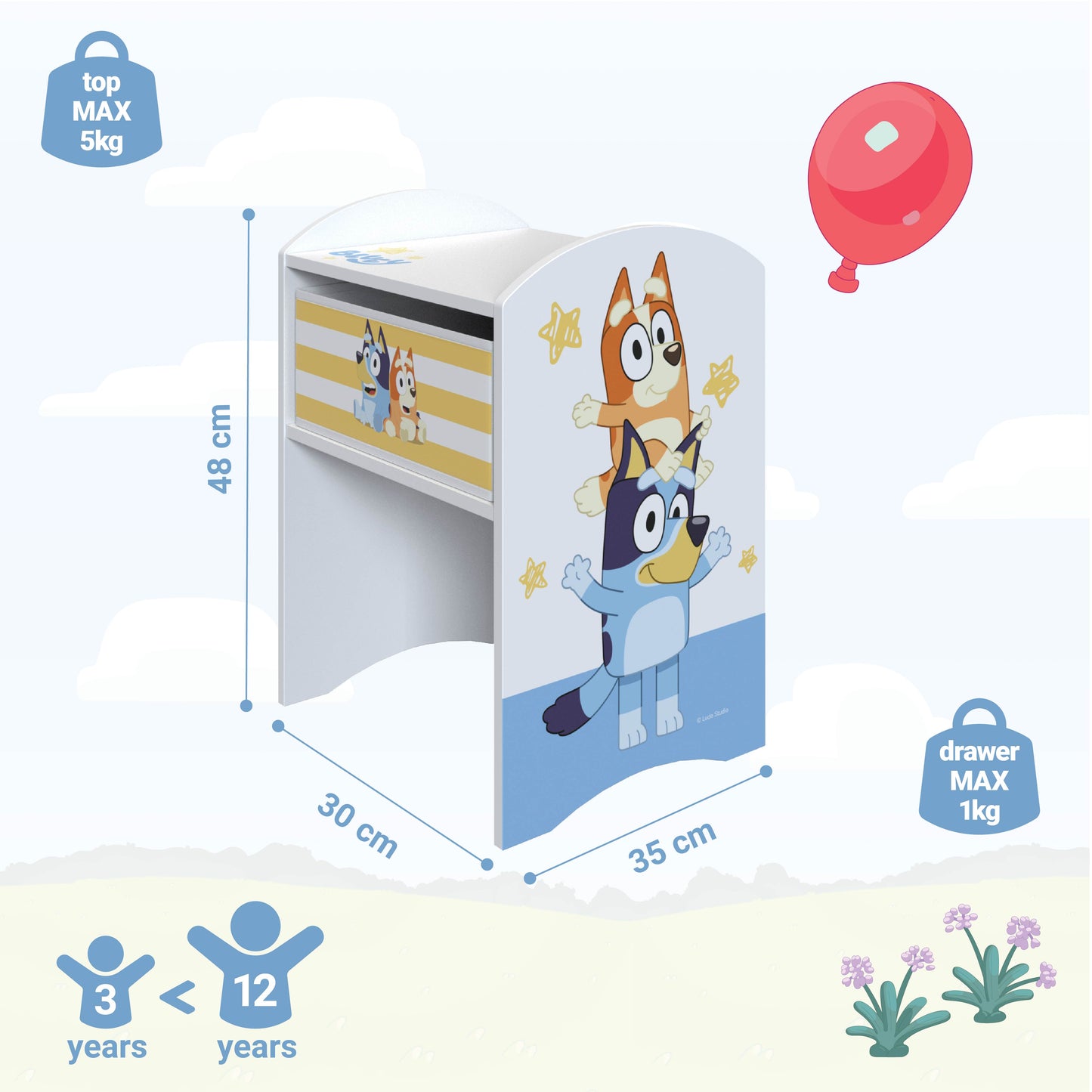 Bluey Bedside Table