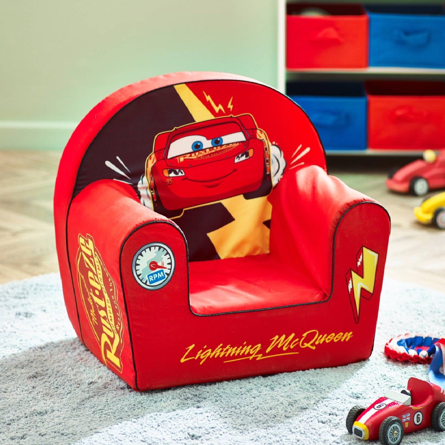 Disney Lightning McQueen Kids Character Foam Armchair