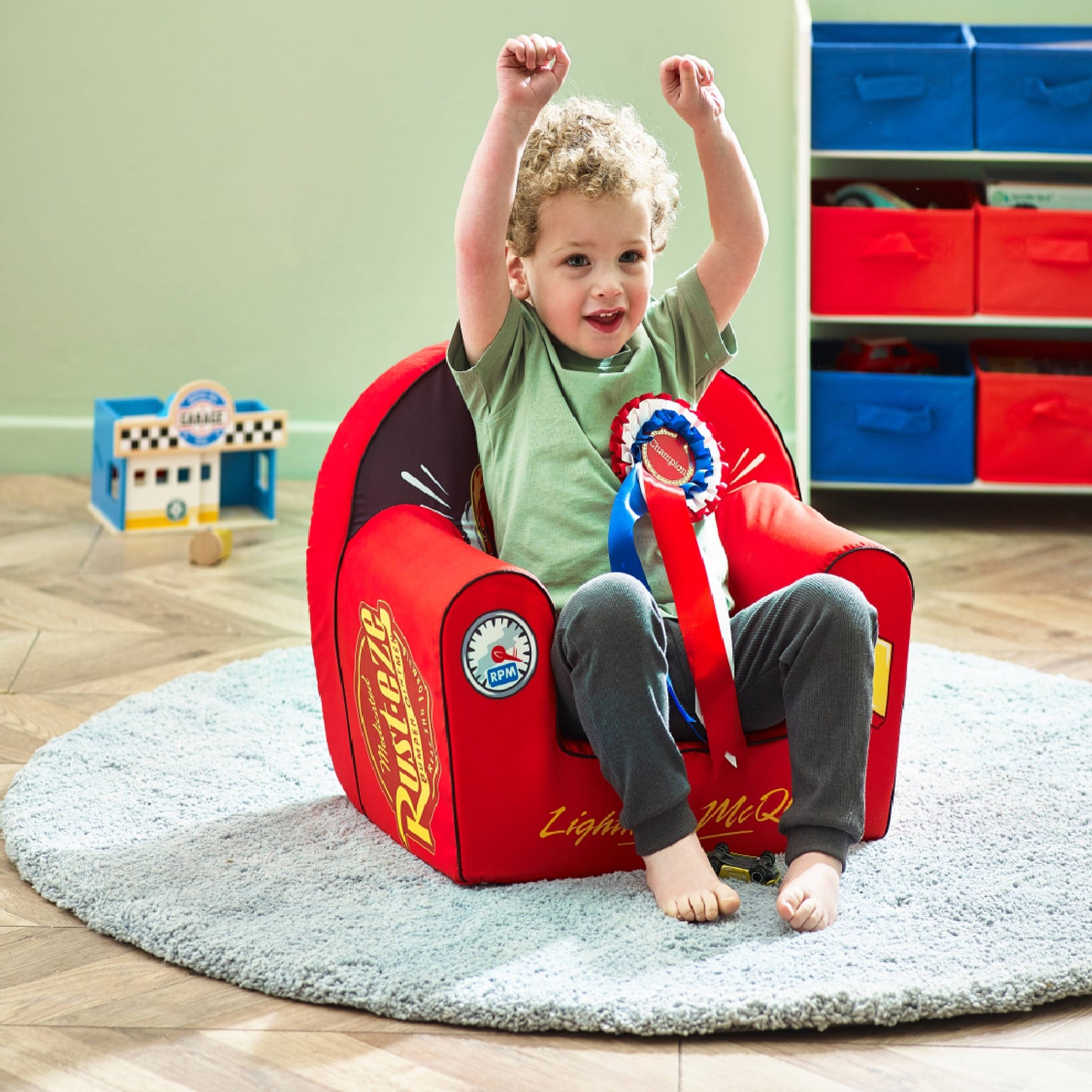 Disney Lightning McQueen Kids Character Foam Armchair