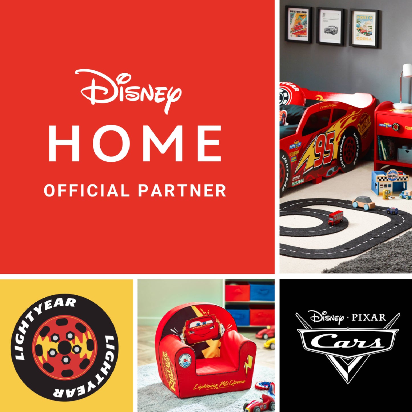 Disney Lightning McQueen Kids Character Foam Armchair