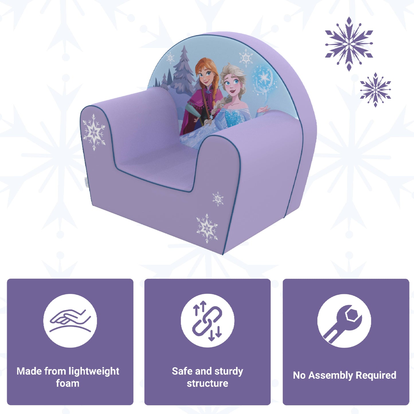 Disney Frozen Wonder Kids Character Foam Armchair
