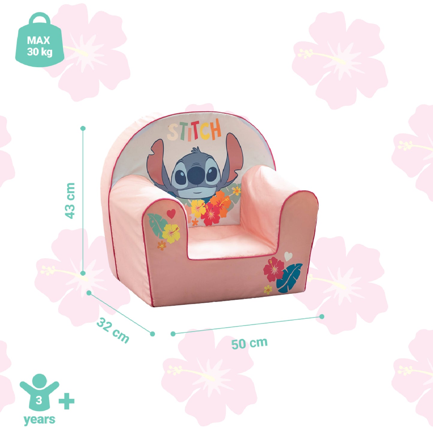 Disney Lilo and Stitch Kids Character Foam Armchair