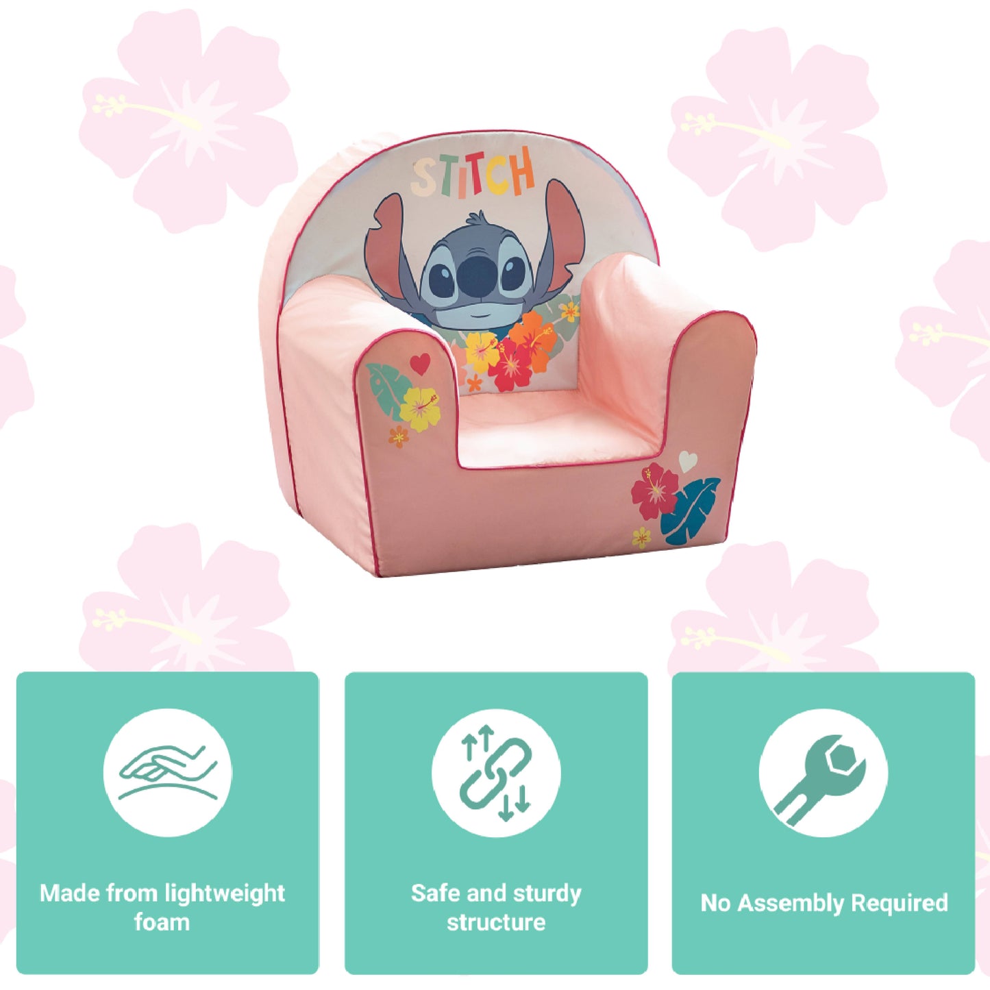 Disney Lilo and Stitch Kids Character Foam Armchair