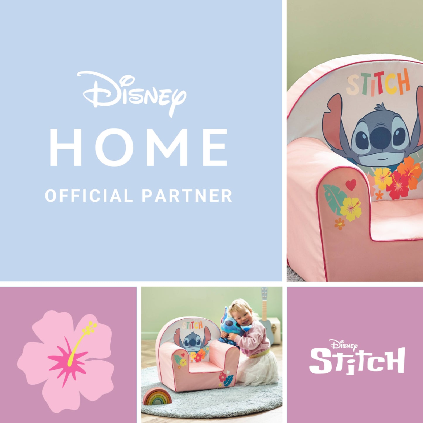 Disney Lilo and Stitch Kids Character Foam Armchair